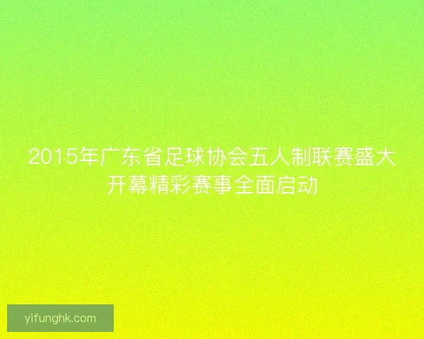 2015年广东省足球协会五人制联赛盛大开幕精彩赛事全面启动