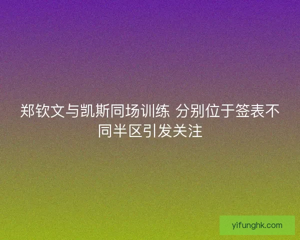 郑钦文与凯斯同场训练 分别位于签表不同半区引发关注 郑钦文与凯斯同场训练 分别位于签表不同半区引发关注